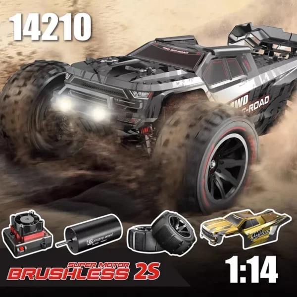 Hyper Go MJX 14210 V2.0 1/14 RC Car 55KM/H High Speed Brushless 2.4G Remote Control 4WD Off-road Racing RC Truck Electric Toy - Image 2