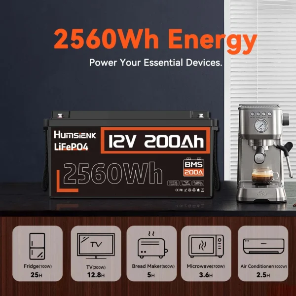 Humsienk 200Ah 12V LiFePO4 Battery – Bild 6