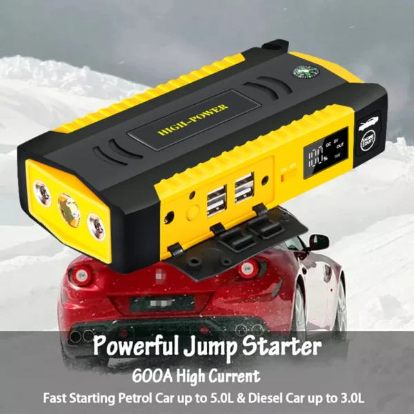 GKFLY 12V Car Jump Starter 16000mAh Power Bank Car Booster Auto Emergency Starting Device Jump Start for Petrol Diesel - Image 2