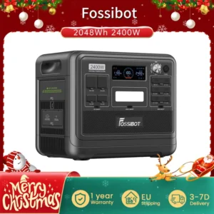 FOSSiBOT F2400 Portable Power Station 2048Wh/640000mAh LiFePO4 Battery 2400W(4600W Peak) Solar Generator 1.5 Hours Fast Charging