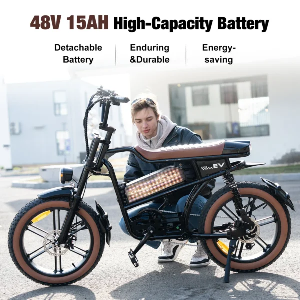 EVERCROSS EK30 250W 48V 15Ah 25km/h 100km 20" Standard Electric Bike - Image 3