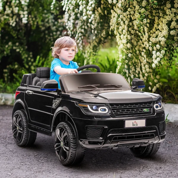 HOMCOM 3-6 year old kids electric car with 2 motors and remote Control 12V 110x68x52 cm black