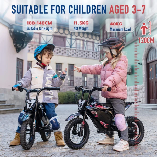 EVERCROSS TECH EV13M 150W 8/16 km/h 12km 12" Children Electric Motorbike - Image 3