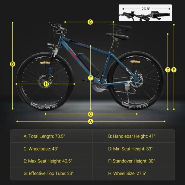 ELEGLIDE M1 Adult Electric Bike Upgraded Version 27.5 inch Mountain Urban Bicycle 250W Hall Brushless Motor SHIMANO Shifter 21 - Image 5