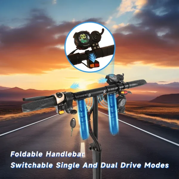 SUNNIGOO X6 X6PRO 2400W 48V 21Ah 60km/h 60-80km 10" Two-wheel Scooter - Image 6
