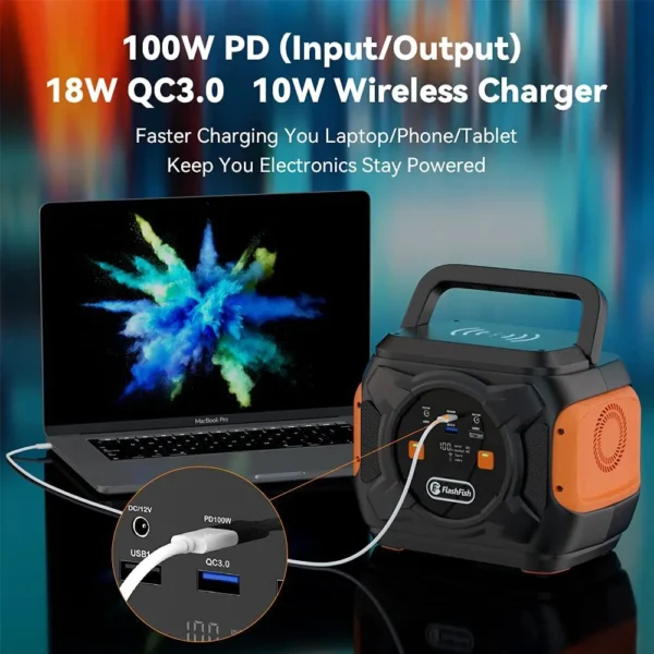 Flashfish A301 320W 292Wh 80000mAh Portable Power Station Backup Solar Generator for Outdoor Travel Camping Home - Image 5