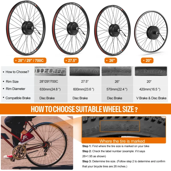 [3 Day Delivery ] Bafang Wheel Hub Motor 48V 500W Electric Bike Conversion Kit Rear Front Drive Engine 8fun eBike Kit For eCity - Image 3