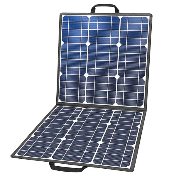 Flashfish SP18V 100W Portable Solar Panel 4-in-1 Connector Double USB outlets Portable & Foldable Compatible with Most Power Sta - Image 4