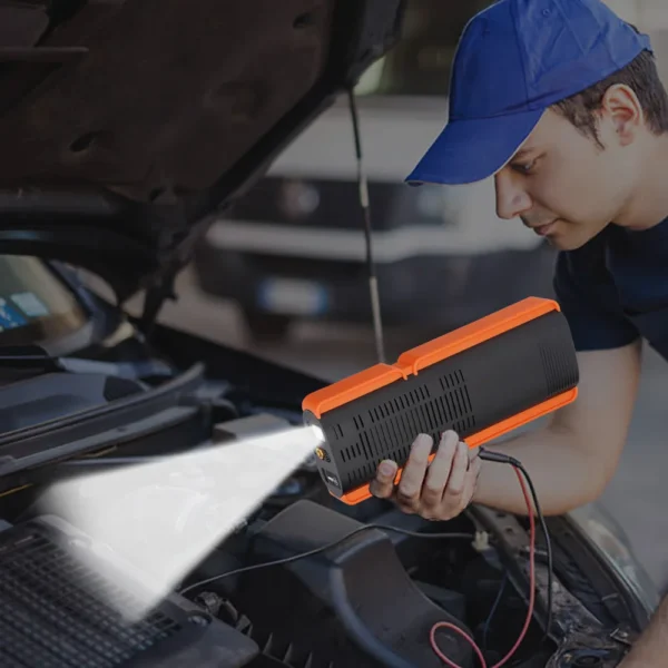 4 In 1 Car Jump Starter Air Pump Power Bank Lighting Air Compressor 16000mAh Cars Battery Starters Starting Auto Tyre Inflator - Image 3