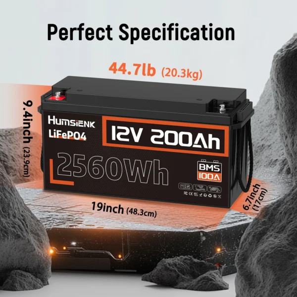 Humsienk 200Ah 12V LiFePO4 Battery - Image 3