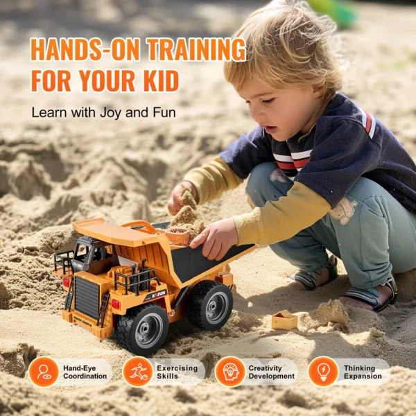 VEVOR 1:18 RC Dump Truck Car Engineering Vehicle Forklift Heavy Excavator Remote Control Car Toys for Boys Children's Gifts - Image 6