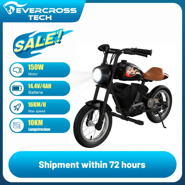 EVERCROSS TECH EV 08M 150W 8/16 km/h 10km 12" Children Electric Motorbike