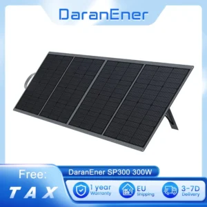 DaranEner SP300 300W Foldable Solar Panel, Adjustable Stand, 22.0% Photoelectric Conversion Efficiency, Monocrystalline Silicon