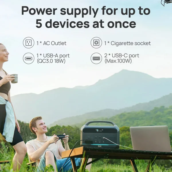 DaranEner NEO300 Pro Portable Power Station + DaranEner SP300 Foldable Solar Panel, 299Wh LiFePO4 Battery, 600W Output, 5 Ports - Image 4