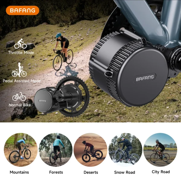 BAFANG BBSHD BBS03 BBS02B BBS02 BBS01B Ebike Mid Drive Motor Kit 1000W 750W 500W 350W 250W 52V 48V 36V 8Fun Electric Bike Engine - Image 3