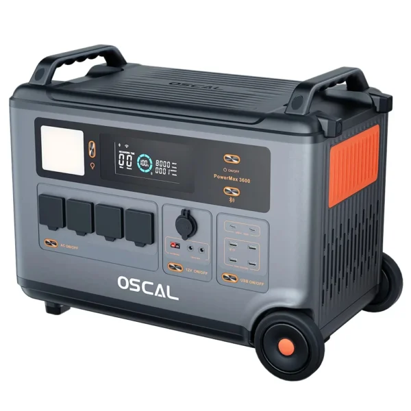 Blackview Oscal PowerMax 3600 EU-plug Rugged Power Station 3600Wh to 57600Wh LiFePO4 Battery 14 outlet Light Modes Morse Code - Image 4