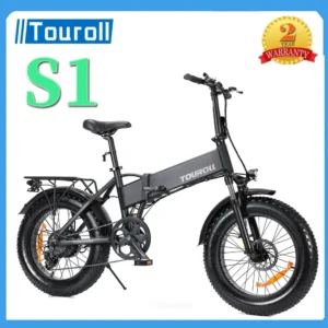 Touroll S1 Electric Fat Bike 25km/h 20'x4.0' Fat Tires 60Nm Torque 15.6Ah 100km Range 7-Speed Shimano Gear Electric Bicycles