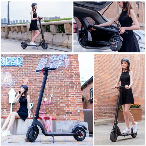 HX X7 350W 36V 5Ah 25km/h 15-60km 10" Foldable Electric Scooter - Image 3