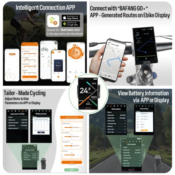 BAFANG Middle Motor with Battery 48V 750W 1000W 500W BBS02B BBSHD G340 Motor Display E-Bike Conversion Kits for Mountain Bike - Kuva 2