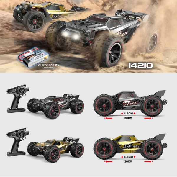 Hyper Go MJX 14210 V2.0 1/14 RC Car 55KM/H High Speed Brushless 2.4G Remote Control 4WD Off-road Racing RC Truck Electric Toy - Image 3
