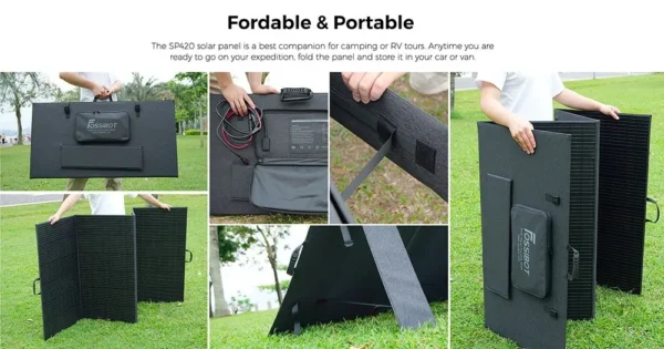 FOSSiBOT SP420 420W Portable Fordable Solar Panel 23.4% Conversion Efficiency IP67 Waterproof For Portable Power Station - Image 6