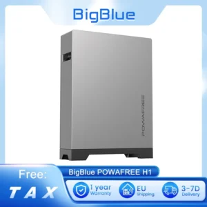 BigBlue POWAFREE H1 Wall Solar Power Storage Balcony, 2560Wh Battery Storage, 3 MPPT Tracers 800W Solar Input, Smart App Control
