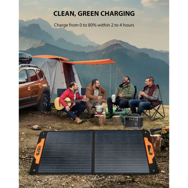 Blackview Oscal PM100 Foldable Solar Panel, IP65 Waterproof, with Type-C QC3.0, USB Output and 5-in-1 Cable - Image 2