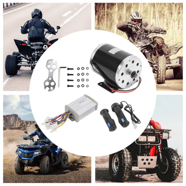 Control Unit 800W 36V Electric Scooter Brush Motor Controller Throttle Grip 2750 Rpm for Atv Small Kart