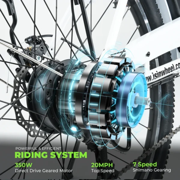 isinwheel U2 500W 36V 13Ah 30-50km/h >60km 26" City Commuter Electric Bicycle - Image 3