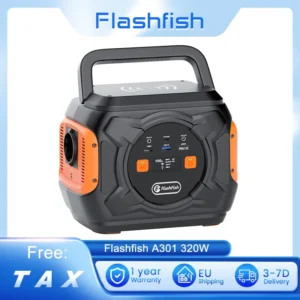 Flashfish A301 320W 292Wh 80000mAh Portable Power Station Backup Solar Generator for Outdoor Travel Camping Home
