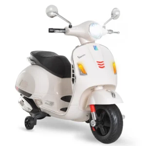 Homcom Children's Electric Motorcycle Car Tricycle Vespa Battery Powered Electric Scooter with Light Mp3 USB Children 3-6 Years