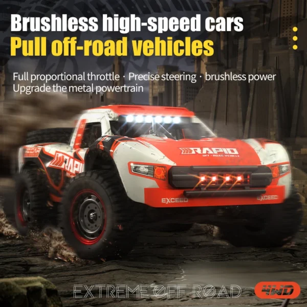 Wltoys Q130 1:14 70 KM/H High Speed 4WD RC Car With LED Light Brushless Motor Cars Remote Controlled Drift Monster Truck Toy - Image 2