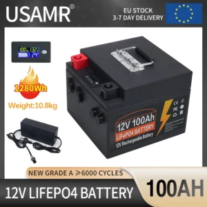 USAMR 100Ah 12V LiFePO4 Battery