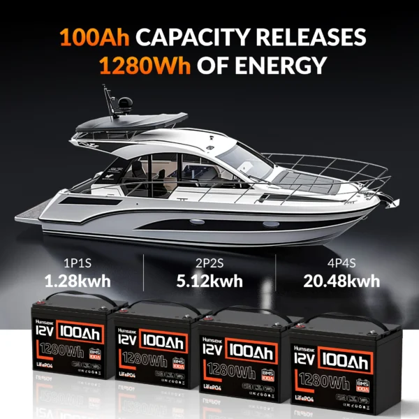 Humsienk 100Ah 12V LiFePO4 Battery – Bild 5