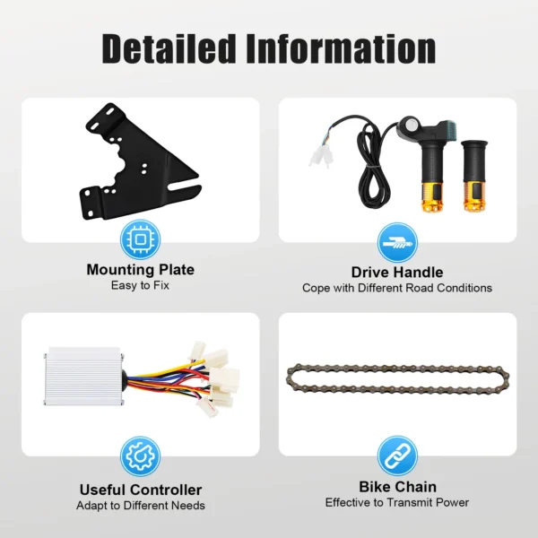 24V 250W Electric Conversion Kit Brushed - Image 5