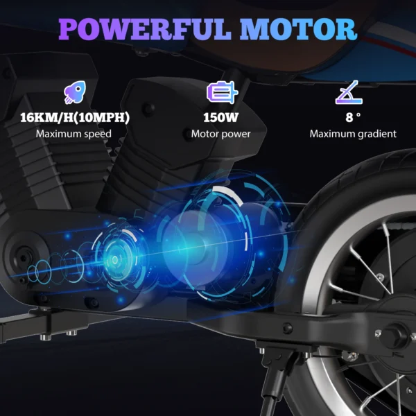 EVERCROSS TECH EV 08M 150W 8/16 km/h 10km 12" Children Electric Motorbike - Image 6
