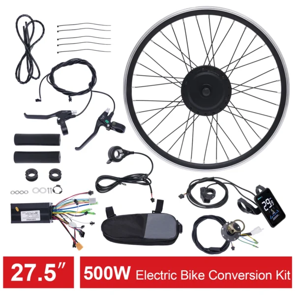 27.5” 36V 500W Electric Bike Front WheelConversion Kit Ebike Rear Bicycle Hub Motor Wheel Conversion Kit with LCD Display – Bild 4