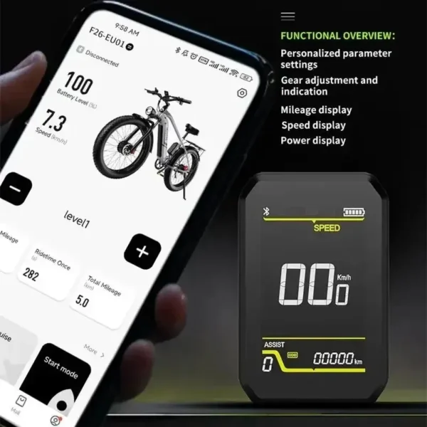 DUOTTS F26 Electric Bike 750W * 2 Dual Motor 48V20AH 26“Fat Tire Adult Mountain Off Road Full Suspension MTB Electric Bicycle - Image 5